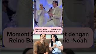 Download lagu Syahrini duets with Reino Barack and Ariel Noah mp3