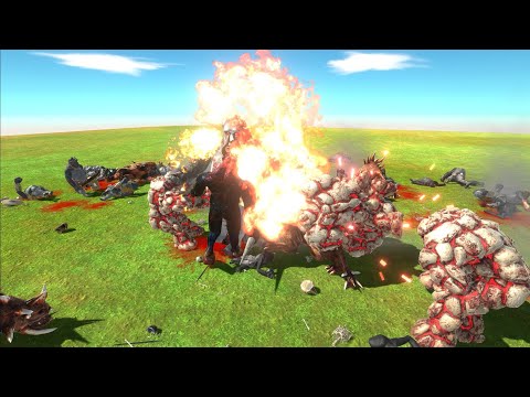 6 LAVA GOLEM 2 KOZAROG 6 HELLHOUND 10 SKELETON VS ALL ARMIES ⚔ | Animal Revolt Battle Simulator ARBS
