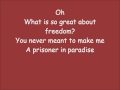Sunrise Avenue Prisoner In Paradise Lyric