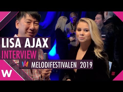 Lisa Ajax "Torn" Interview @ Melodifestivalen 2019| wiwibloggs