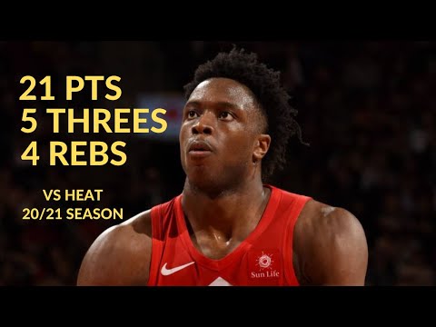 OG Anunoby 21 Pts 5 Threes 3 Rebs Highlights vs Miami Heat | NBA 20/21 Season
