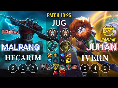 KT Malrang Hecarim vs OZ Juhan Ivern Jungle - KR Patch 10.25