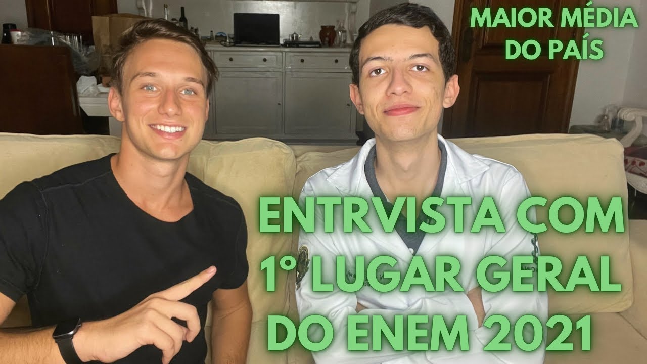 Entrevista com o 1º LUGAR GERAL do ENEM 2021 (Maior MÉDIA do ENEM)