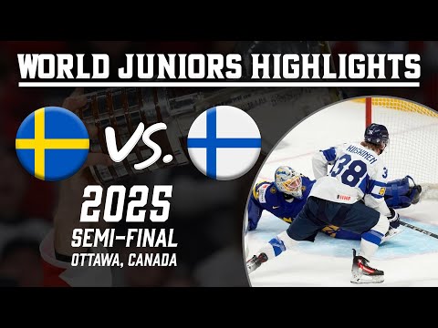 Sweden vs. Finland | 2025 WJC Semi-Final | Extended Highlights
