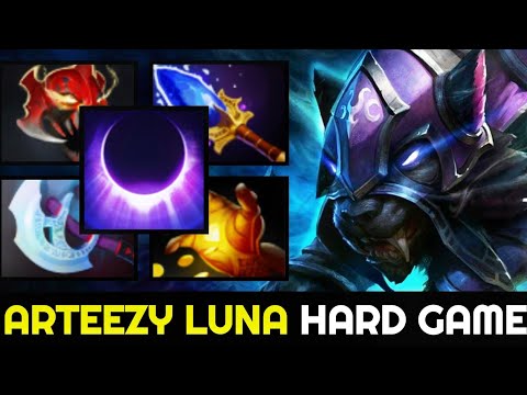 ARTEEZY Scepter Build Luna — Hard Game vs Beyond Godlike Sven 7.27 Dota 2