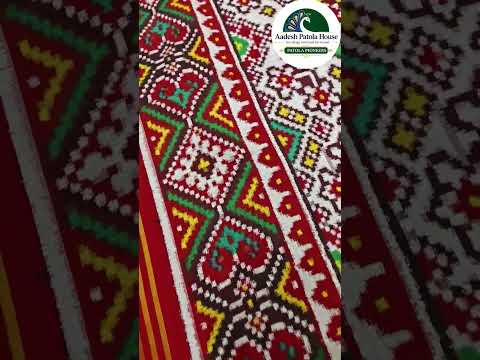 Double ikat Patola Saree ✨ Red Selari And White Navaratan motifs
