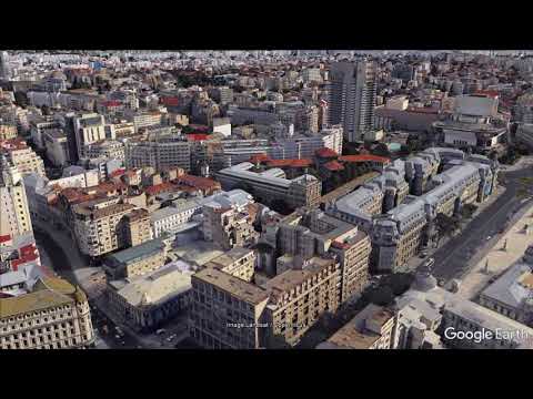 Bucarest Romania city tour Aerial view Google Earth