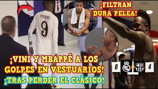 🚨¡ESCÁNDALO! VINICIUS y MBAPPÉ a los PUÑOS en el VESTUARIO tras PERDER el CLÁSICO ¡FILTRAN PELEA!