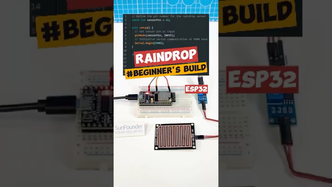 ESP32 Raindrop Senor Project#arduino #electronics #engineering #arduinoproject  #esp32
