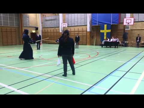 Kendo SM 2014 - Herr, Semifinal - Jun Yamazaki (röd) mot Edde Johansson (vit)