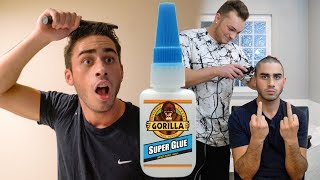 EXTREME SUPER GLUE IN HAIR GEL PRANK