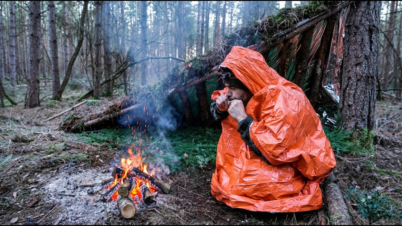 Winter Survival Camping with Emergency 22 Item Survival Kit