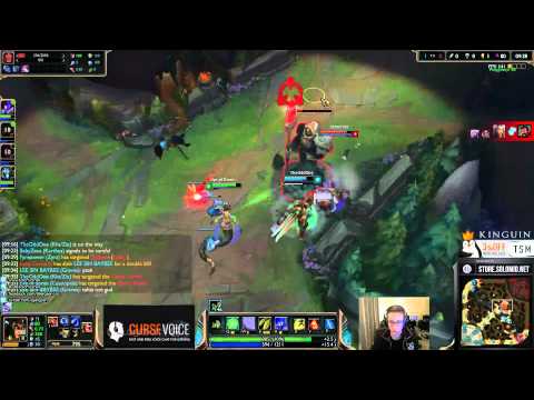 TSM Bjergsen as Cassiopeia vs Yasuo Challenger Elo Gameplay Midlane