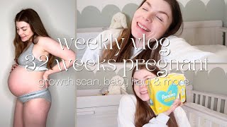 Massive Boots baby & hospital bag haul, midwife appt, Growth scan | Weekly vlog 32 weeks pregnant