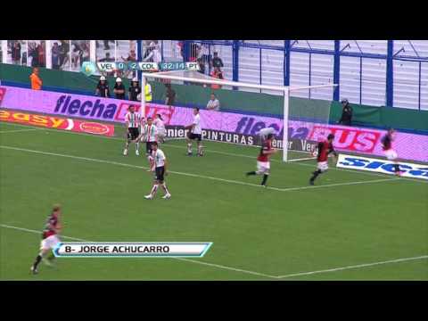 Gol Achucarro. Vélez 0 Colón 3. Torneo Inicial 2012. Fecha 9. Fútbol para Todos