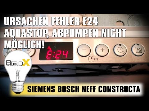 E24 Fehler Spülmschine pumpt nicht ab Bosch, Siemens, Neff, Constructa