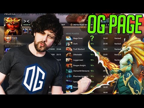OG Streamer Gets a Green Page of Dota Games