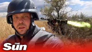 British-led Dark Angels team blast Russian positions with a Javelin anti-tank missiles