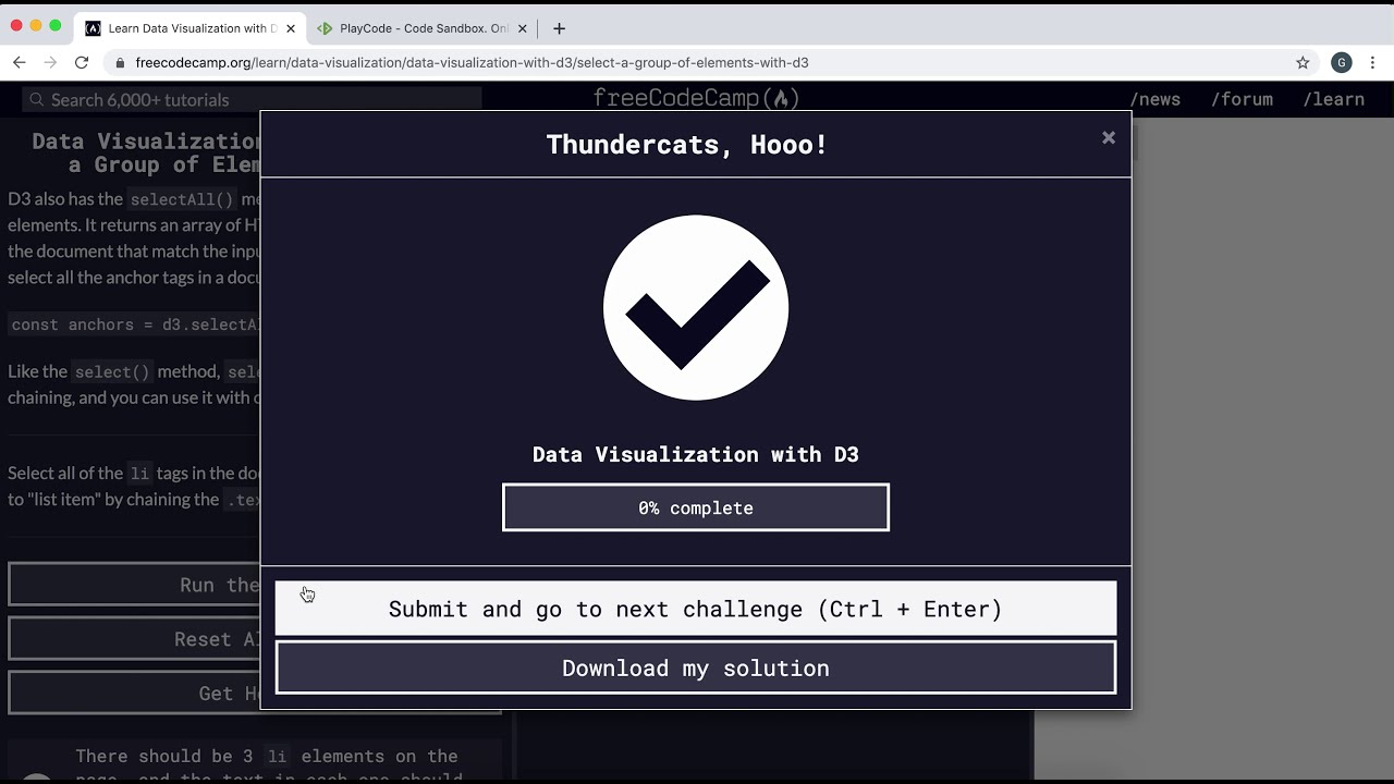2 - Select a Group of Elements - Data Visualization with D3 - freeCodeCamp Tutorial