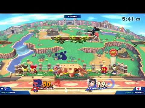 Dark Sided | Extra (Mr. Game & Watch) vs YOSHIMOTO | Abadango (Bayonetta) - R2 Pools