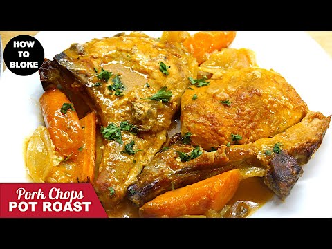 #HowToBloke 🇬🇧 makes Pork Chop Hot Pot Roast recipe — Pork chops casserole one pot oven-cooked stew!