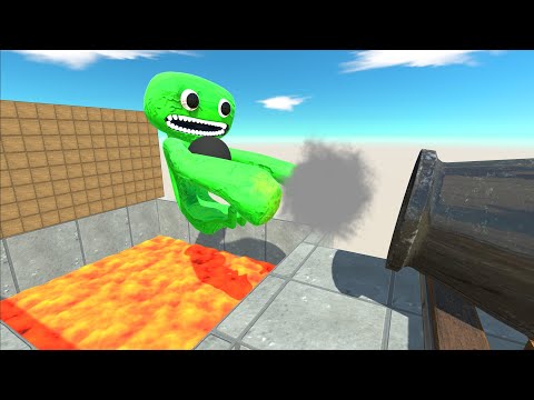 The Cannon Shot Down The Creepy Monster into The Lava Pool - ARBS