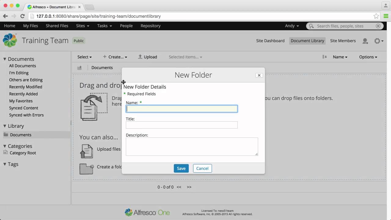 Alfresco 5.1 - Adding files to Alfresco