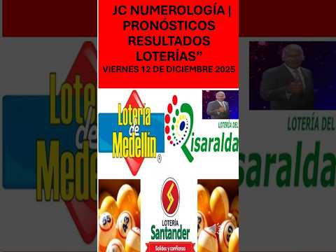 LOTERIA DE MEDELLÍN + RISARALDA + SANTANDER NÚMEROS SUGERIDOS VIERNES 12 de diciembre 2025 #shorts