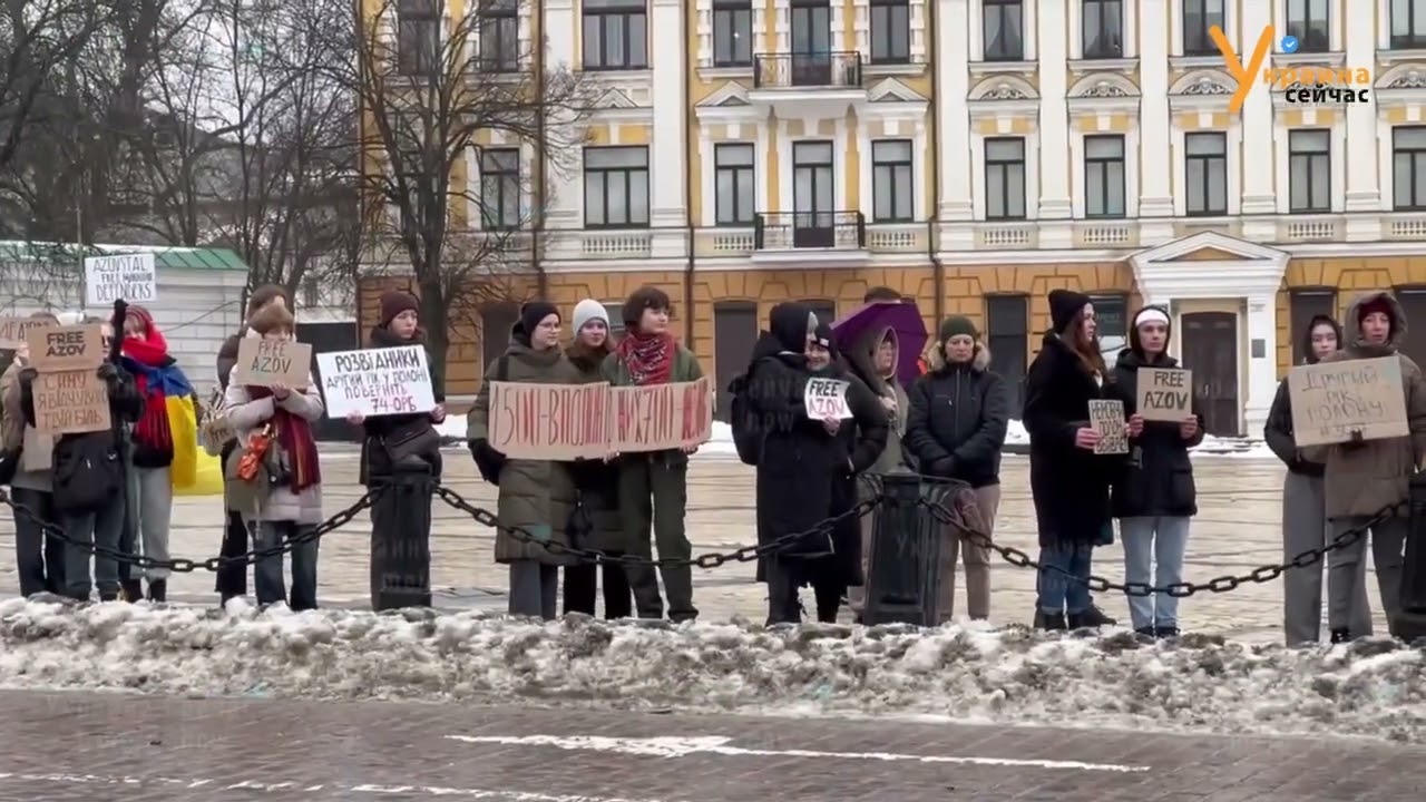 Kundgebung in Kiew mit der Forderung nach einem Austausch von Kriegsgefangenen - Dez 2023