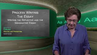 12.5 PROCESS WRITING THE ESSAY - WRITING THE REFLECTIVE AND IMAGINATIVE ESSAYS
