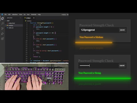 Asmr Programming Password Strength Checker Using Html Css Javascript No Talking