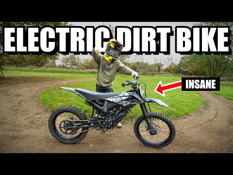 FIRST RIDE ON MY NEW ELECTRIC DIRT BIKE & IT'S UNREAL!