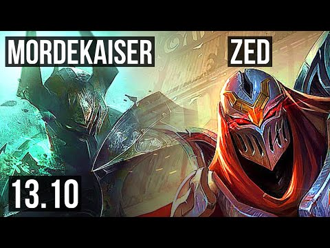 MORDEKAISER vs ZED (TOP) | 7 solo kills, Legendary | TR Diamond | 13.10