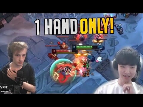 Chovy vs Nemesis ONE HAND ONLY 1v1 - Best Of LoL Stream Highlights (Translated)