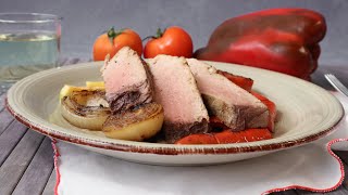 ATUN AL HORNO CON VERDURAS A LA PARRILLA