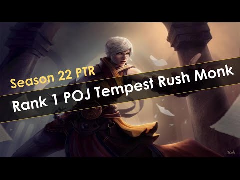 Diablo 3 Season 22 PTR Rank 1 Tempest Rush Monk
