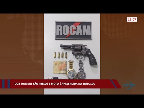 Dois homens são presos e moto é apreendida na zona sul 21 03 2022