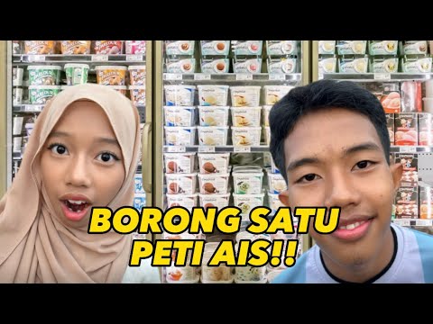 ADIK BORONG AIS KRIM HABIS SATU PETI!!