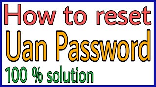 How to reset epf passbook password | Pf uan password reset kaise kare 2020