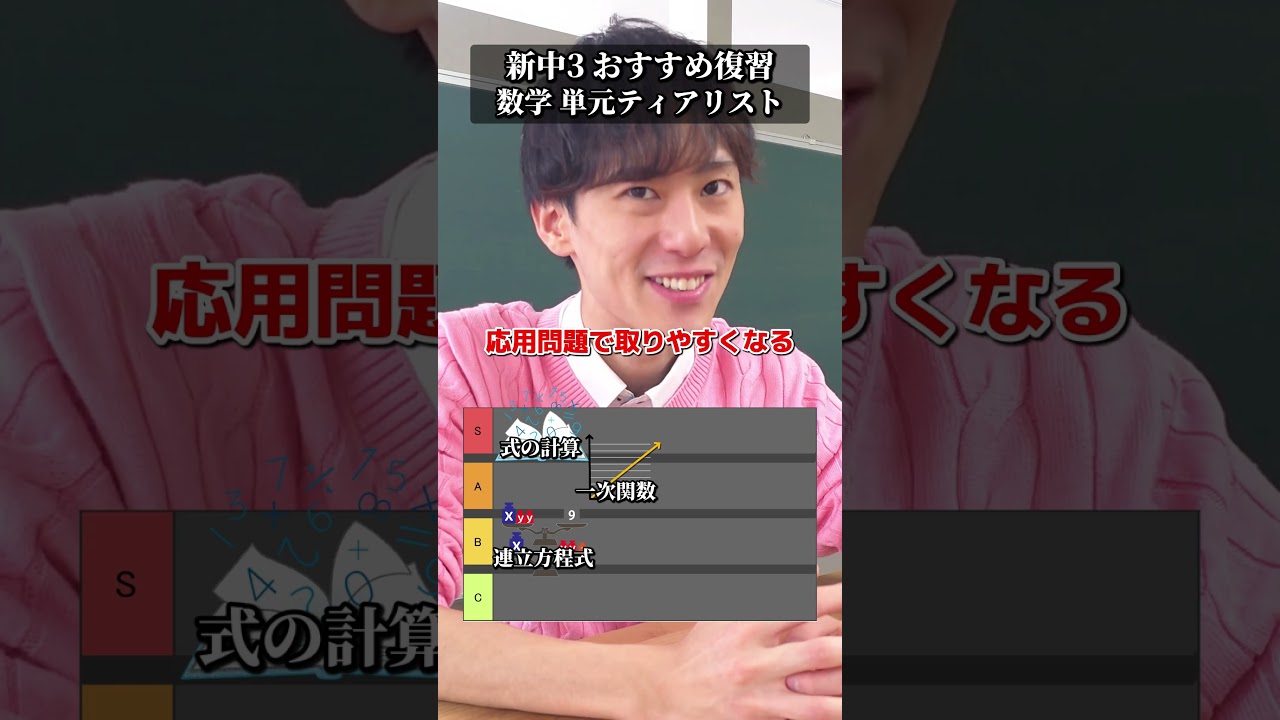 【新中3数学】復習ティアリスト #中学生 #高校受験 #受験勉強