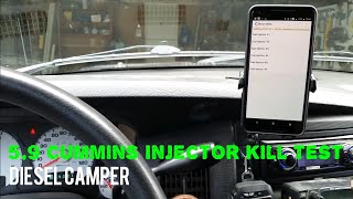 3rd Gen 24 valve 5.9 Cummins Injector kill Test - High Pressure Common Rail