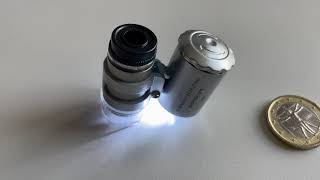 60x currency detecting with LED microscope Loupe