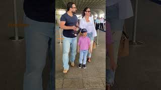 Saif Ali Khan and family At Airport | Movified