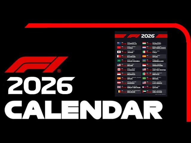 Vídeo relacionado con Calendario 3D F1 2026, Circuitos de Fórmula 1, Decoración de Pared con 25 Pistas de Carreras, Marco Rojo y Negro