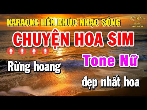 Karaoke Liên Khúc Nhạc Trữ Tình Tone Nữ Dễ Hát | Chọn Lọc Lk Nhạc Vàng Bolero - Chuyện Hoa Sim
