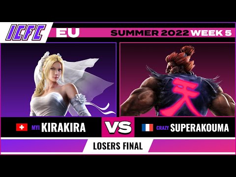 Kirakira (Nina) vs. Super Akouma (Akuma) Losers Final - ICFC EU Tekken 7 Summer 2022 Week 5
