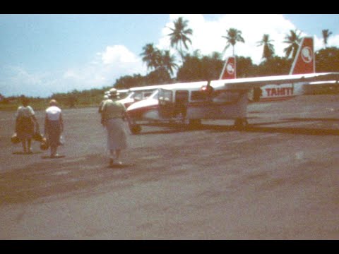 Rare 1985 Super 8 Footage: Flying Over French Polynesia in a Britten-Norman Islander