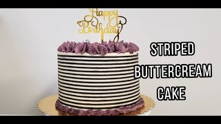 How to achieve stripes on a buttercream cake