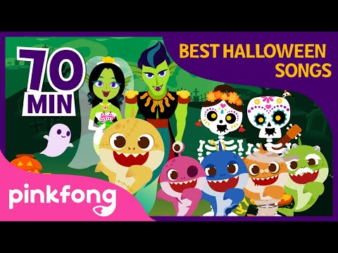 Halloween Zombie Sharks and more | Halloween Songs | +Compilation | Pinkfong Songs for Children