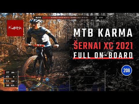 MTB Karma Šernai XC 2021 Race -  2021 10 09 - Full On Board - Amateurs - Garmin Data Overlays